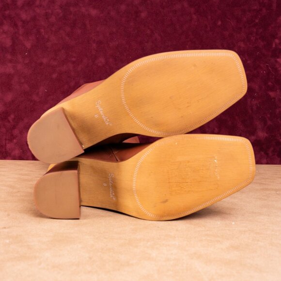 Seychelles Women Vara Brown Leather Riding Square Toe Fashion Tall Boots sz 8 - Picture 5 of 11